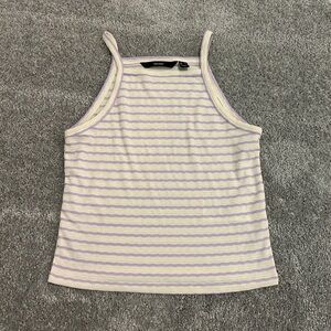 Purple and cream tank top